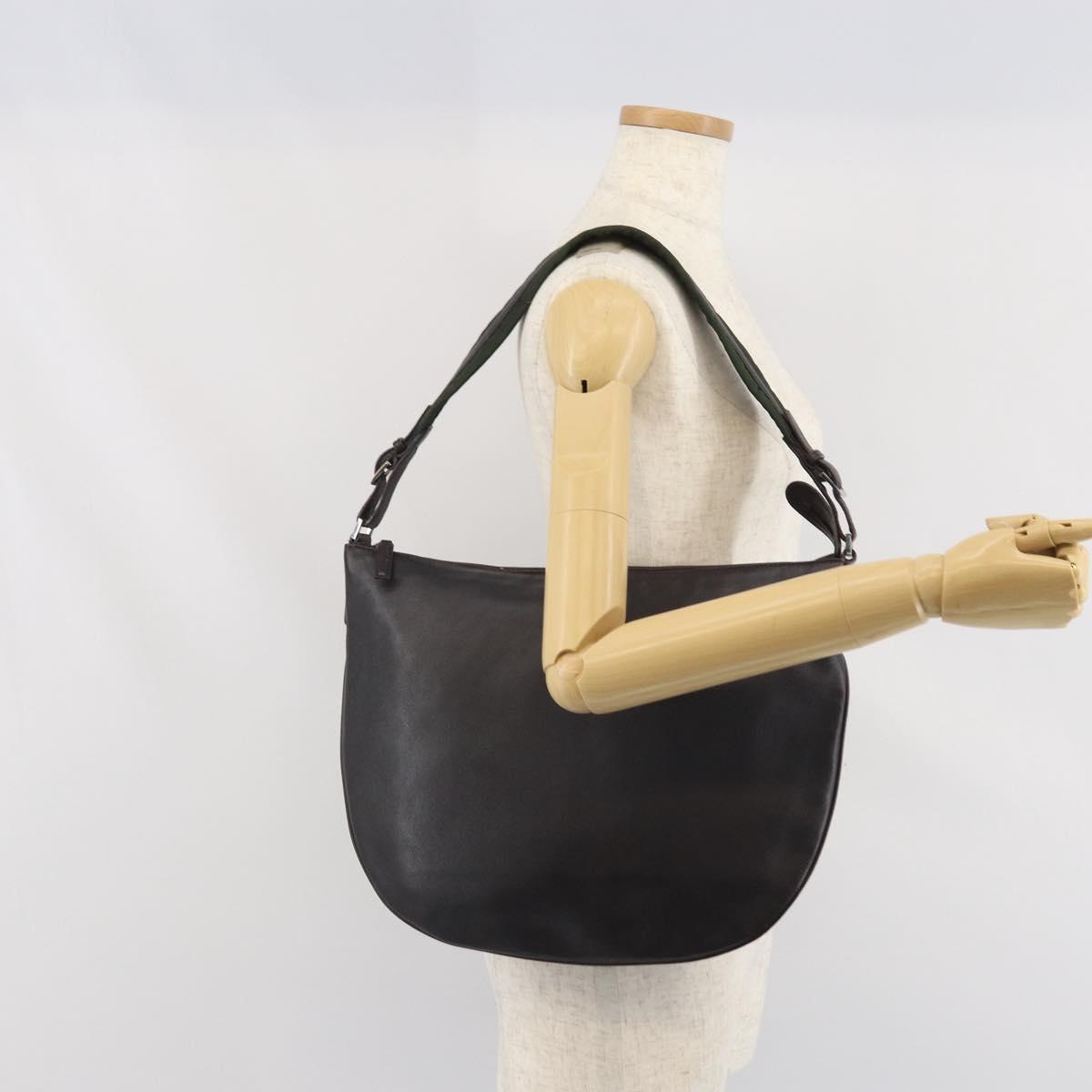 GUCCI GG Canvas Shoulder Bag Black Silver 001 1206 Auth ep13300