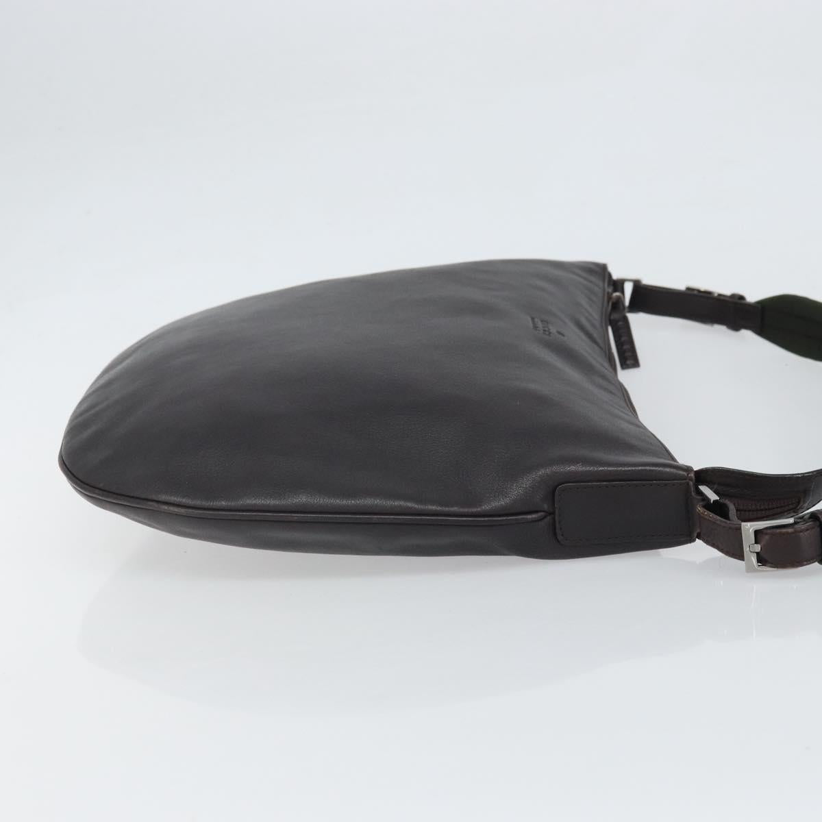 GUCCI GG Canvas Shoulder Bag Black Silver 001 1206 Auth ep13300