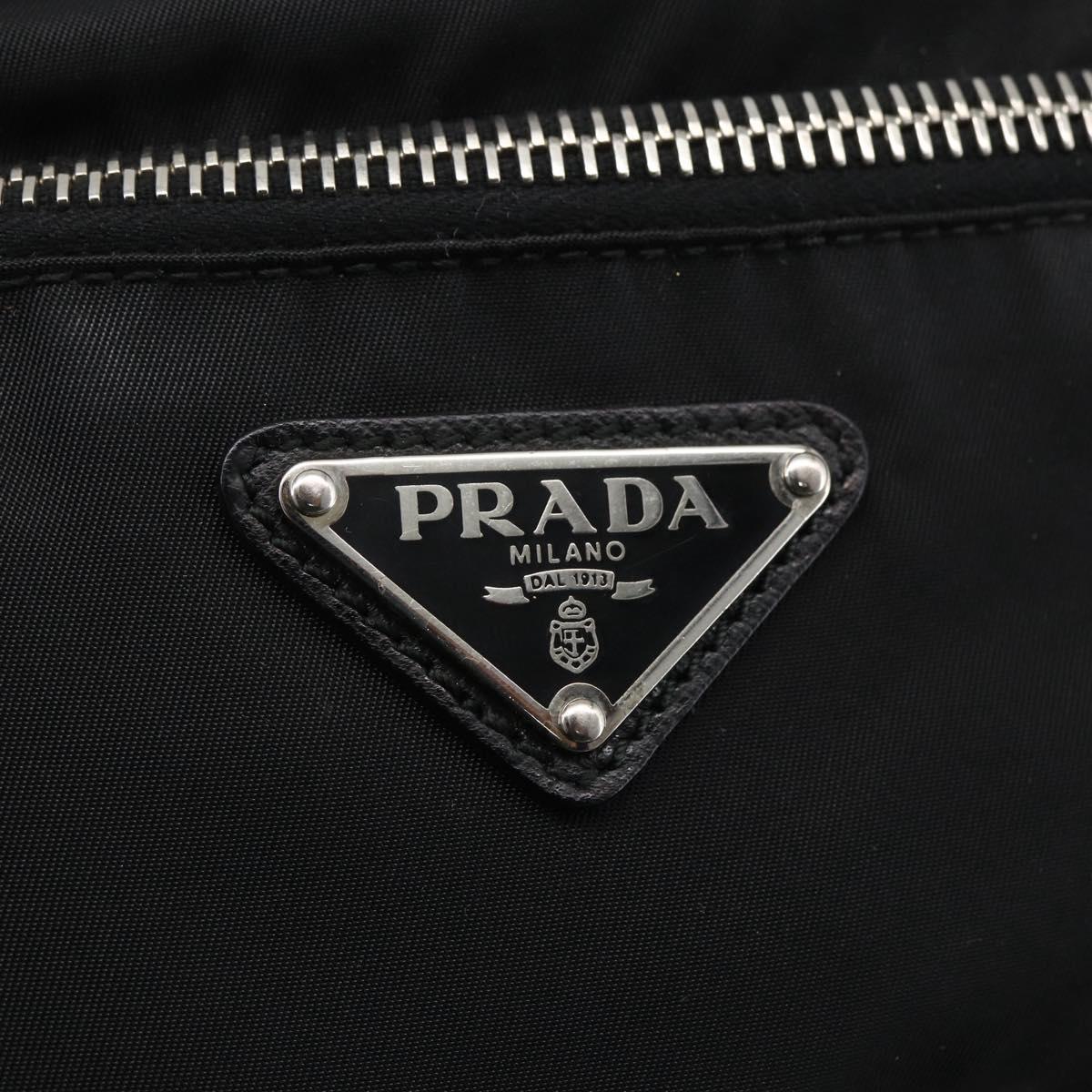 PRADA Shoulder Bag Nylon Black Silver Auth ep13306V