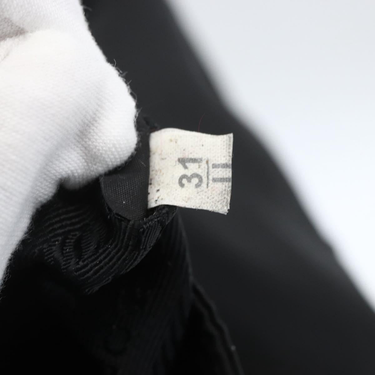 PRADA Shoulder Bag Nylon Black Silver Auth ep13306V