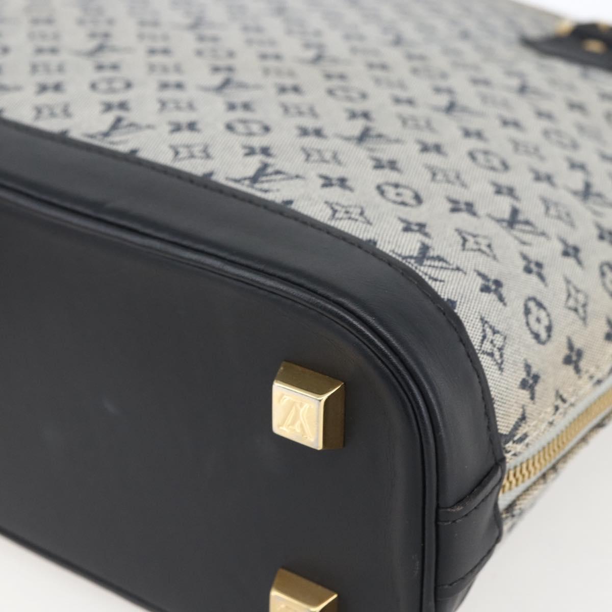 LOUIS VUITTON Monogram Mini Alma Haut Hand Bag Blue M92202 LV Auth ep13315A