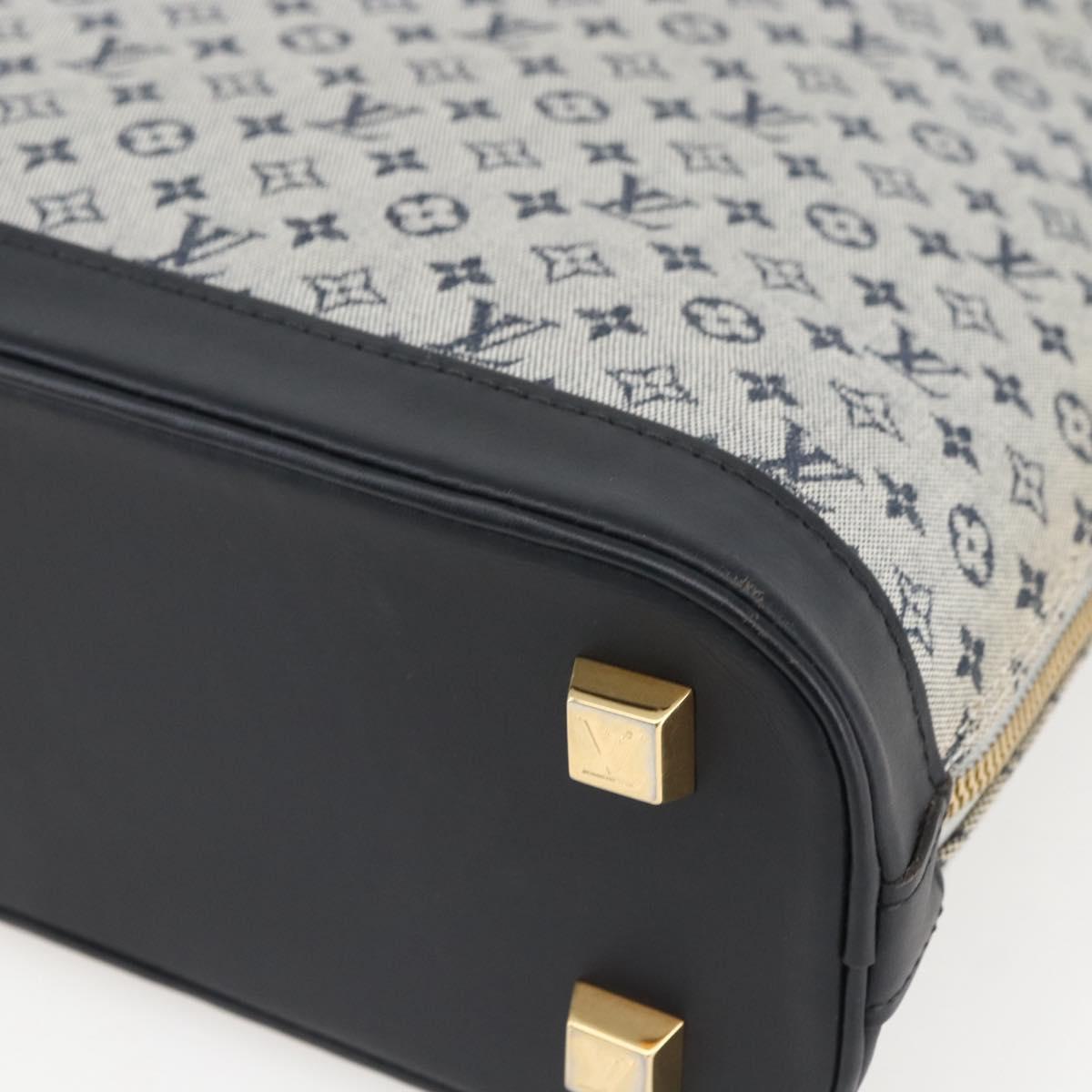 LOUIS VUITTON Monogram Mini Alma Haut Hand Bag Blue M92202 LV Auth ep13315A