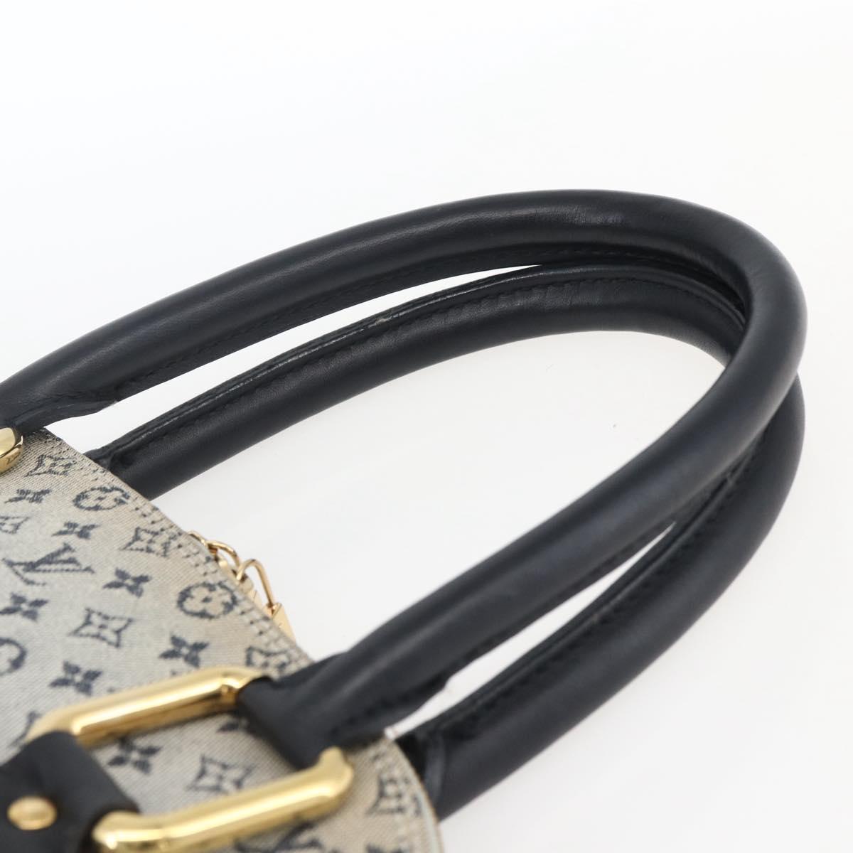 LOUIS VUITTON Monogram Mini Alma Haut Hand Bag Blue M92202 LV Auth ep13315A