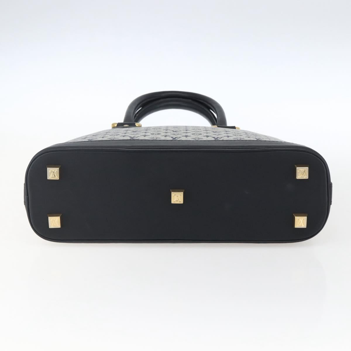 LOUIS VUITTON Monogram Mini Alma Haut Hand Bag Blue M92202 LV Auth ep13315A