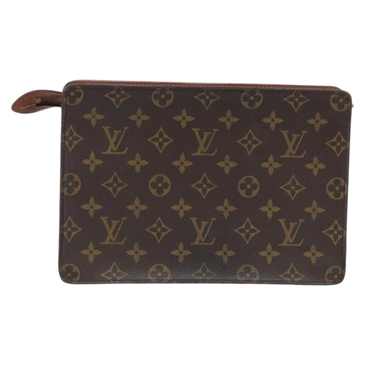 LOUIS VUITTON Monogram Pochette Homme Clutch Bag M51795 LV Auth ep13320