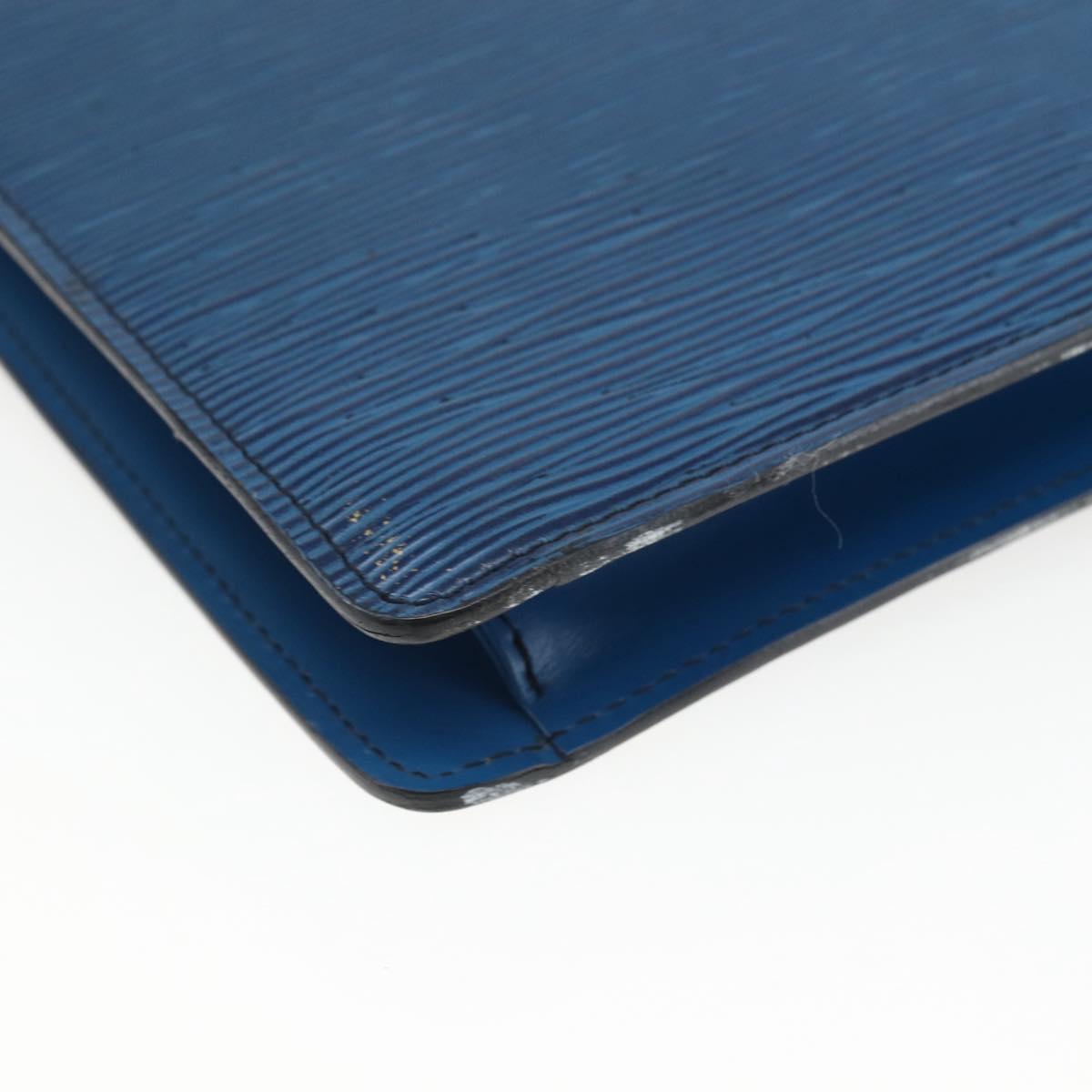 LOUIS VUITTON Epi Montaigne 27 Clutch Bag Blue M52655 LV Auth ep13321