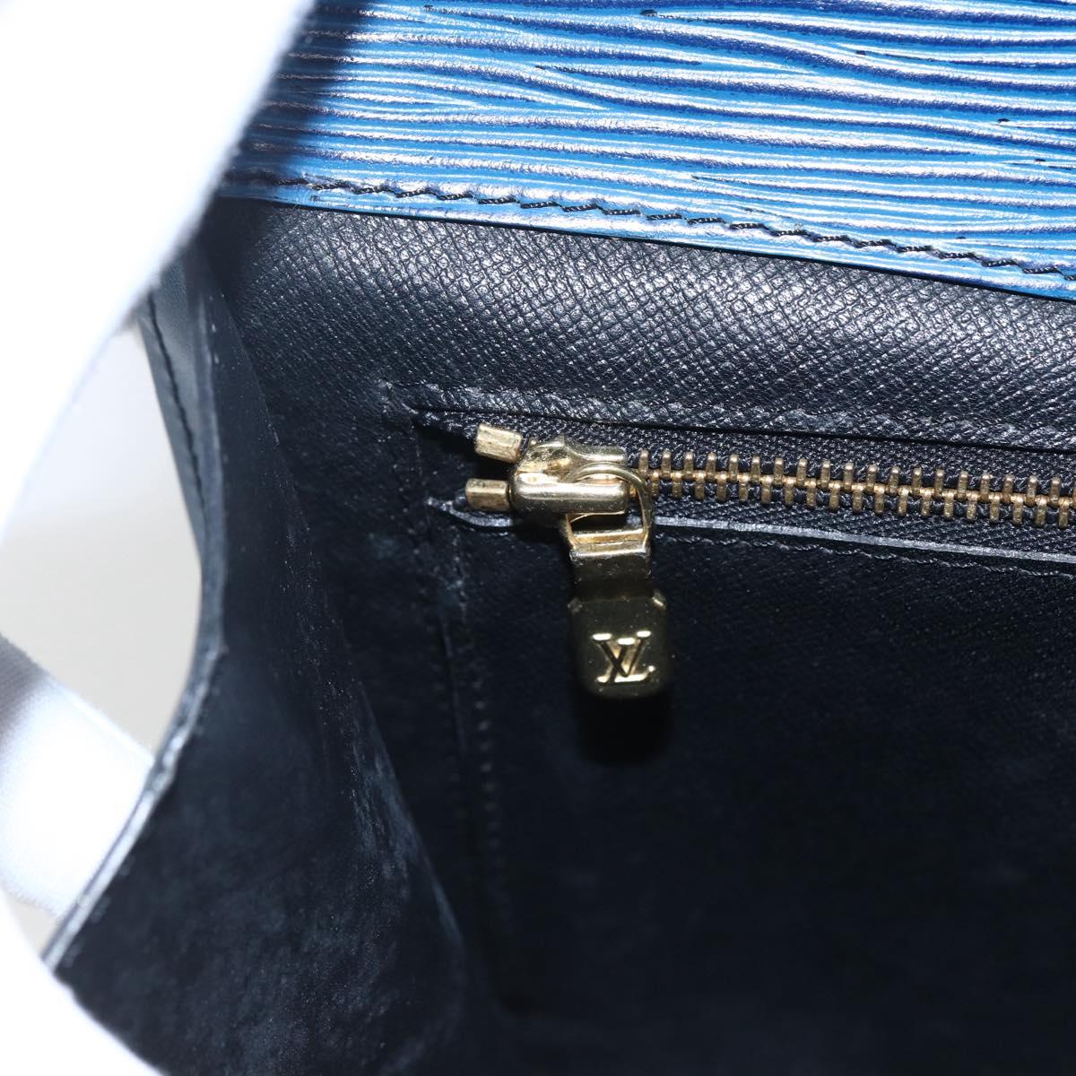 LOUIS VUITTON Epi Montaigne 27 Clutch Bag Blue M52655 LV Auth ep13321
