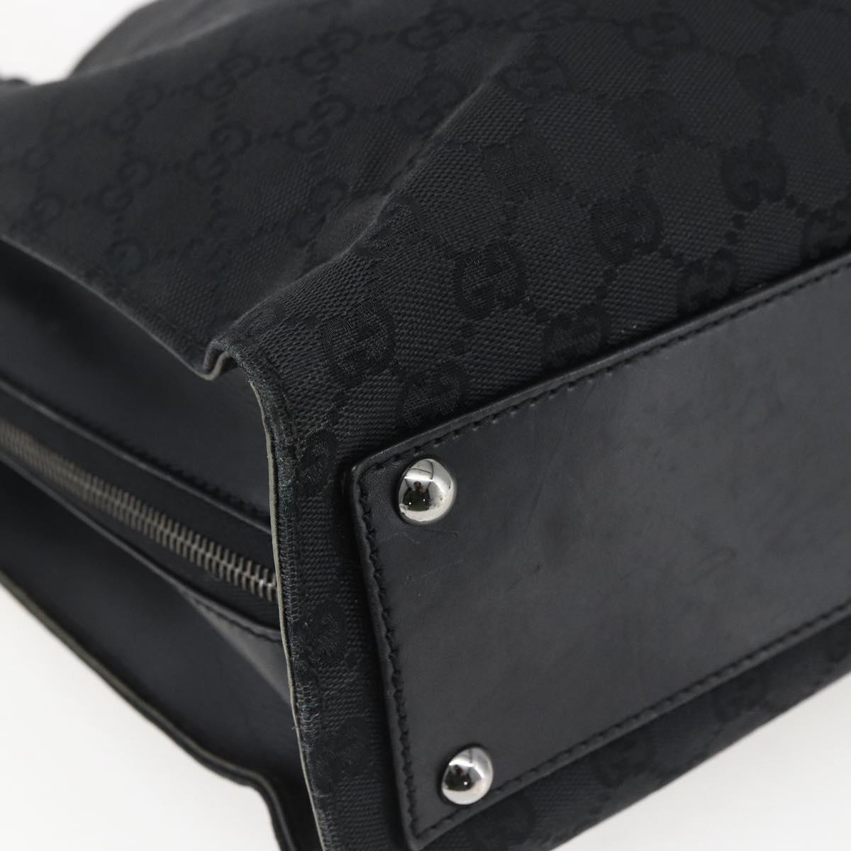GUCCI GG Canvas Tote Bag Black 109140 Auth ep13339