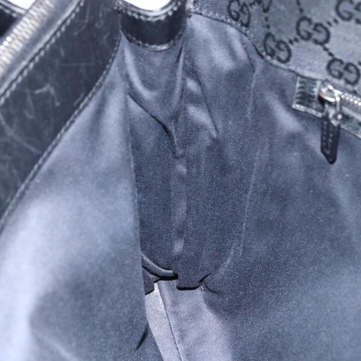 GUCCI GG Canvas Tote Bag Black 109140 Auth ep13339