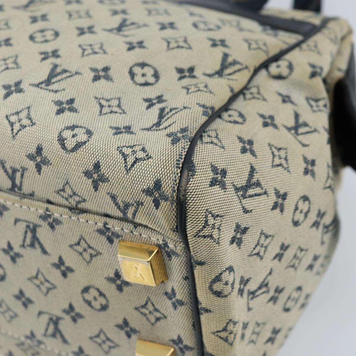 LOUIS VUITTON Monogram Mini Josephine PM Hand Bag Blue M92049 LV Auth ep13340