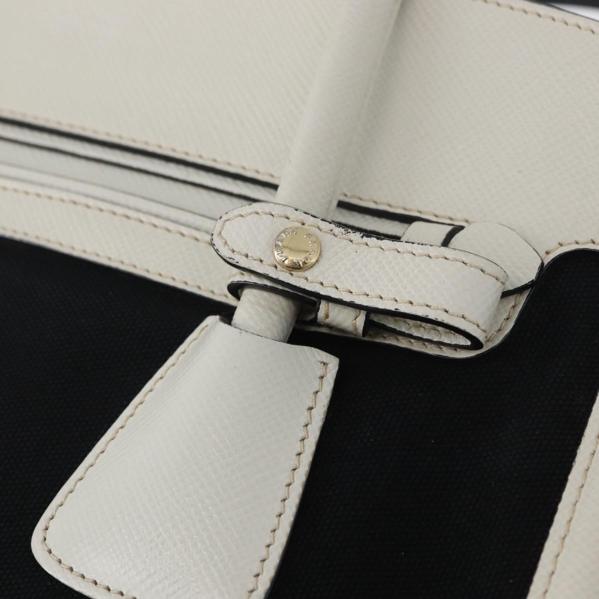 PRADA Hand Bag Canvas 2way Black Gold Auth ep13345