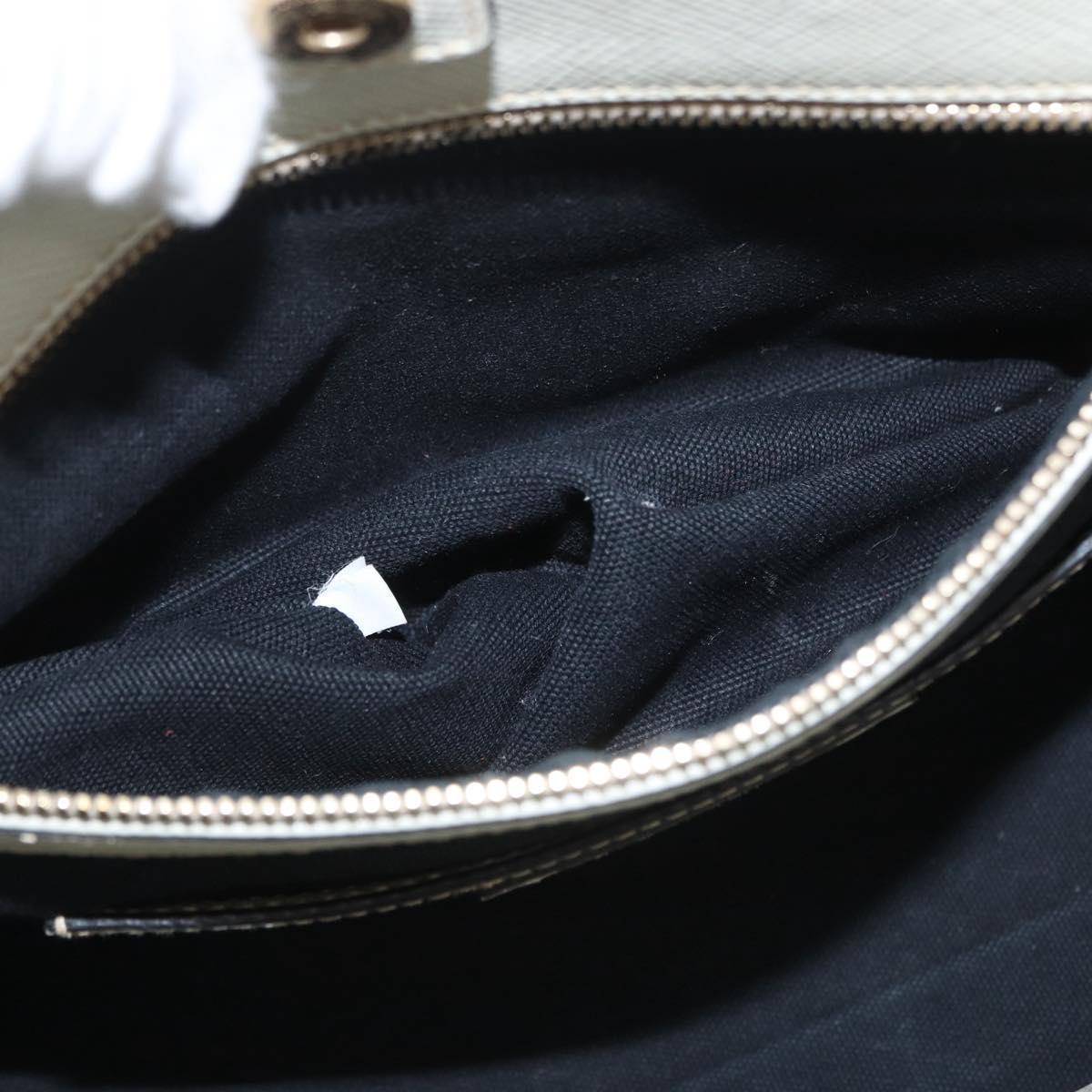 PRADA Hand Bag Canvas 2way Black Gold Auth ep13345