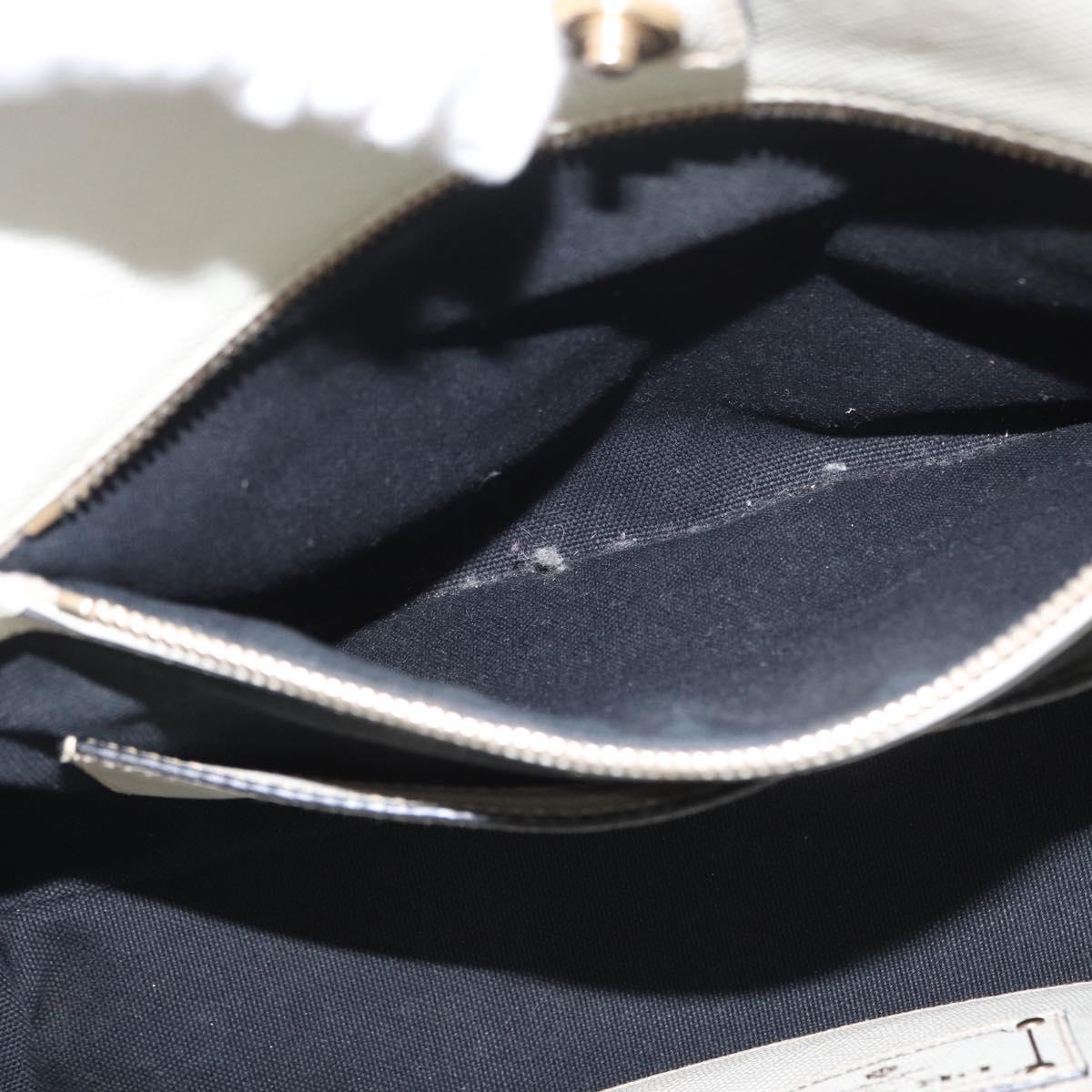 PRADA Hand Bag Canvas 2way Black Gold Auth ep13345