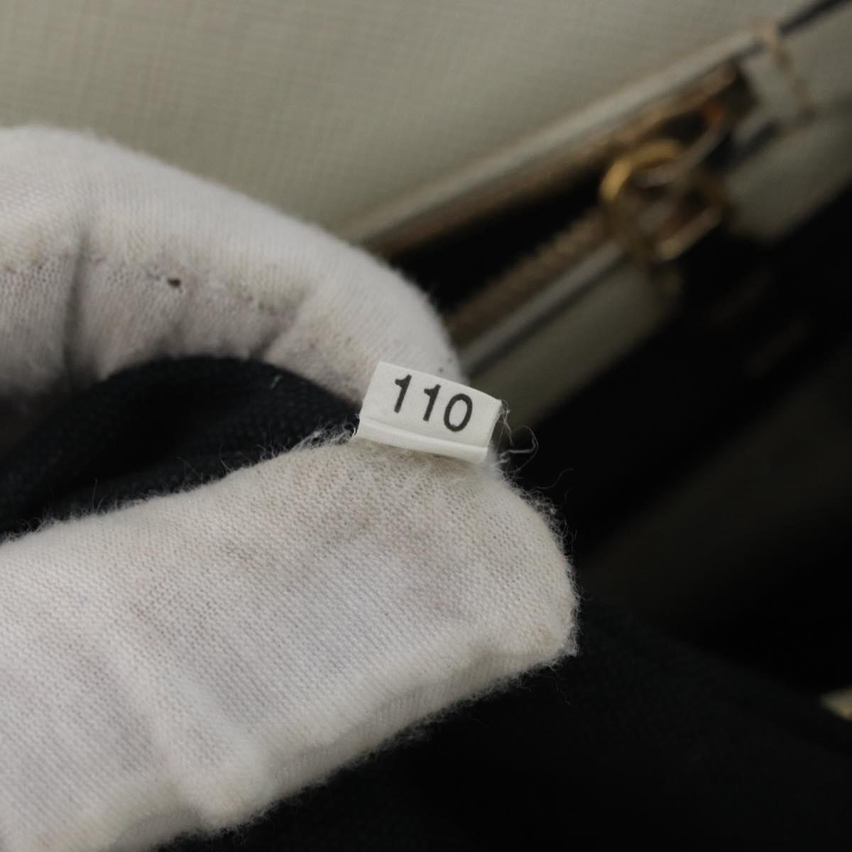 PRADA Hand Bag Canvas 2way Black Gold Auth ep13345