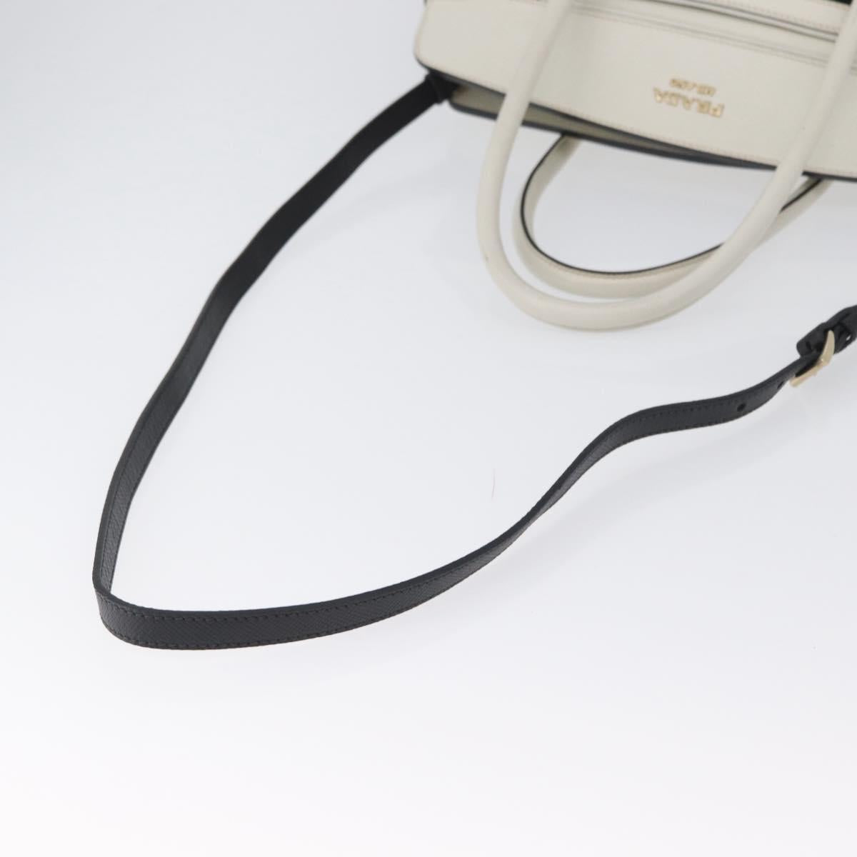 PRADA Hand Bag Canvas 2way Black Gold Auth ep13345