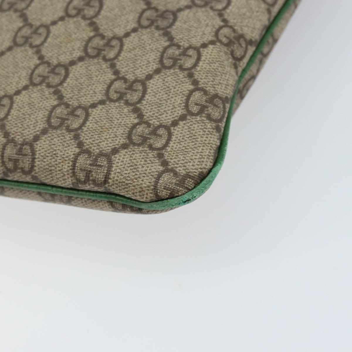 GUCCI GG Supreme Hand Bag PVC Beige Silver 117551 Auth ep13364
