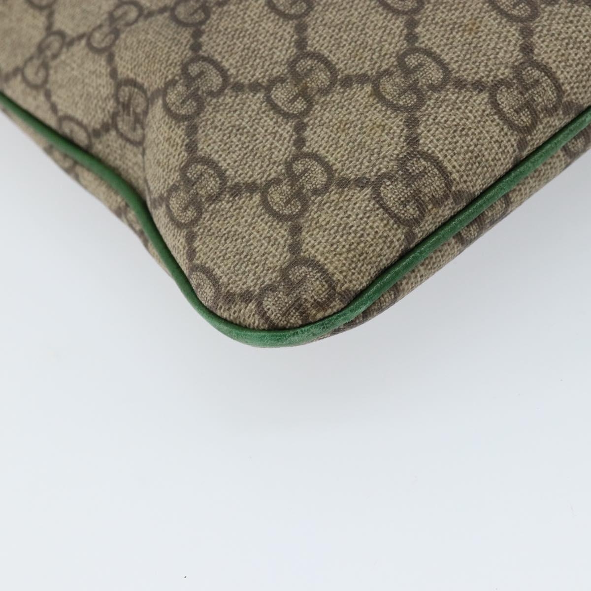 GUCCI GG Supreme Hand Bag PVC Beige Silver 117551 Auth ep13364