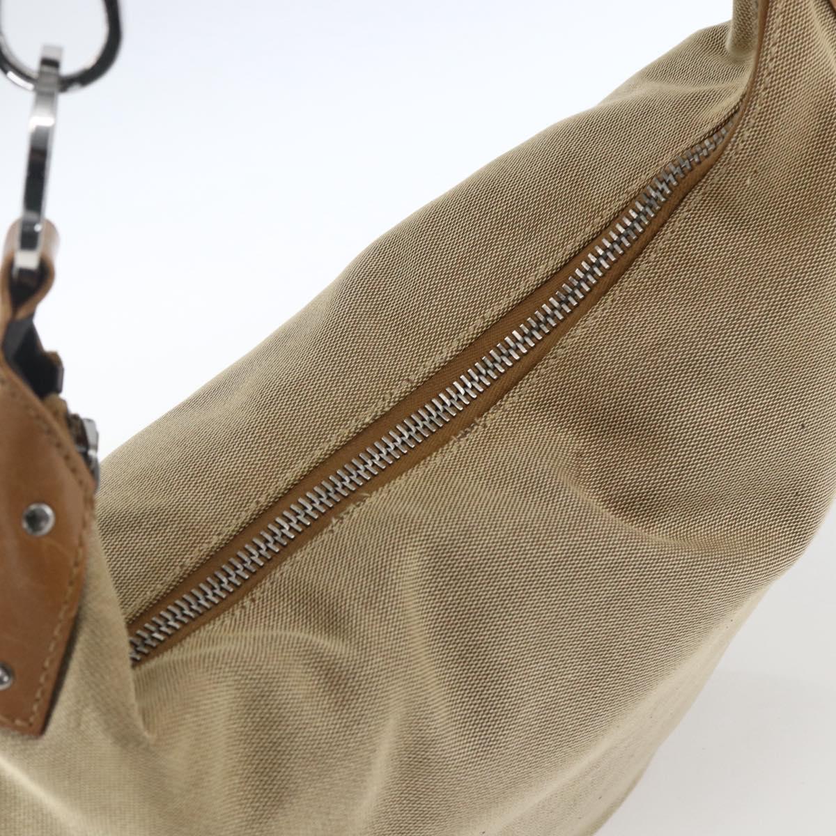 GUCCI Shoulder Bag Canvas Beige Silver 95726 Auth ep13367