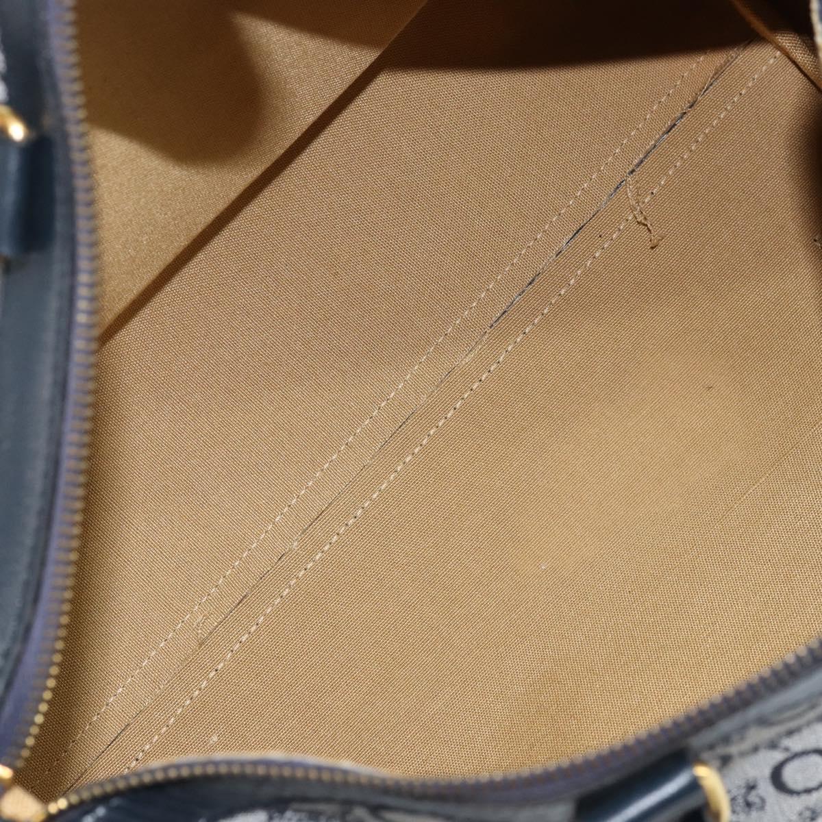 CELINE C Sulky Boston Bag Canvas Navy Gold Auth ep13370