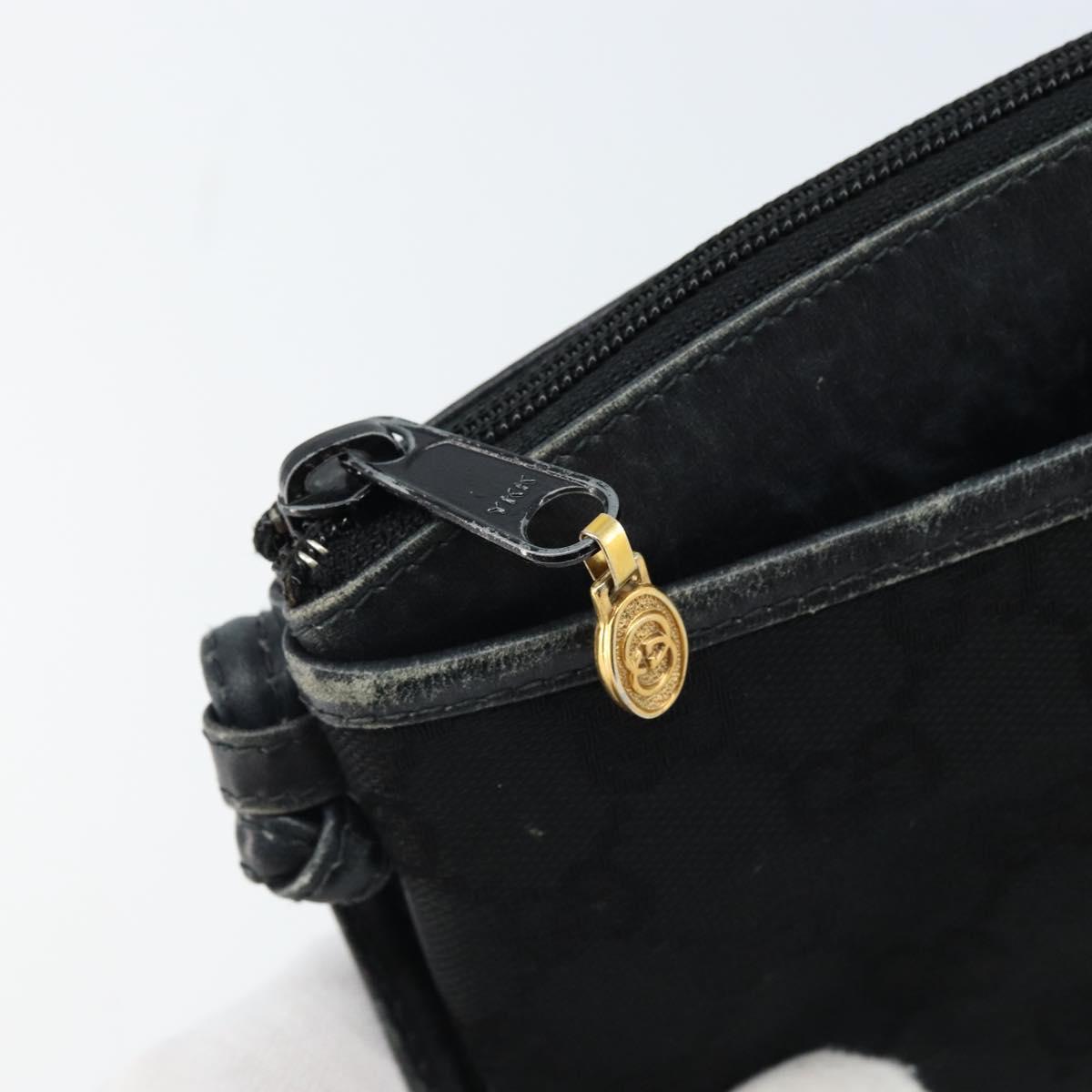 GUCCI GG Supreme Shoulder Bag Black Gold 904 02 020 Auth ep13376