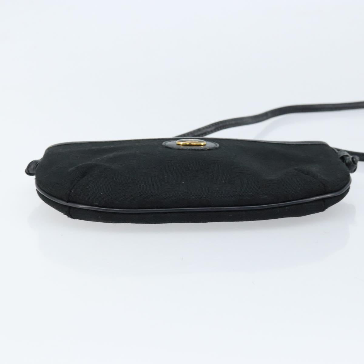 GUCCI GG Supreme Shoulder Bag Black Gold 904 02 020 Auth ep13376