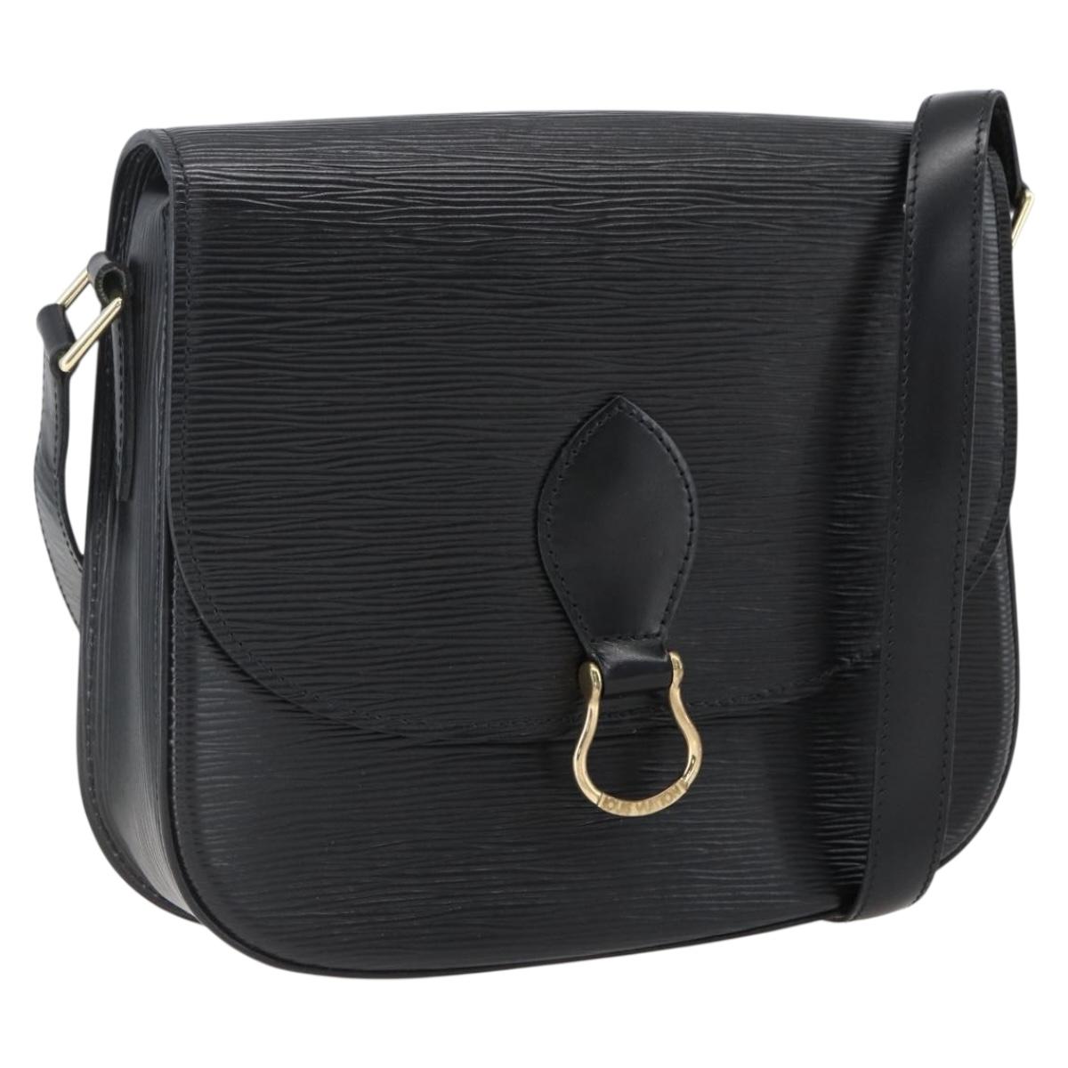 LOUIS VUITTON Epi Saint Cloud GM Shoulder Bag Black Noir M52192 LV Auth ep13380