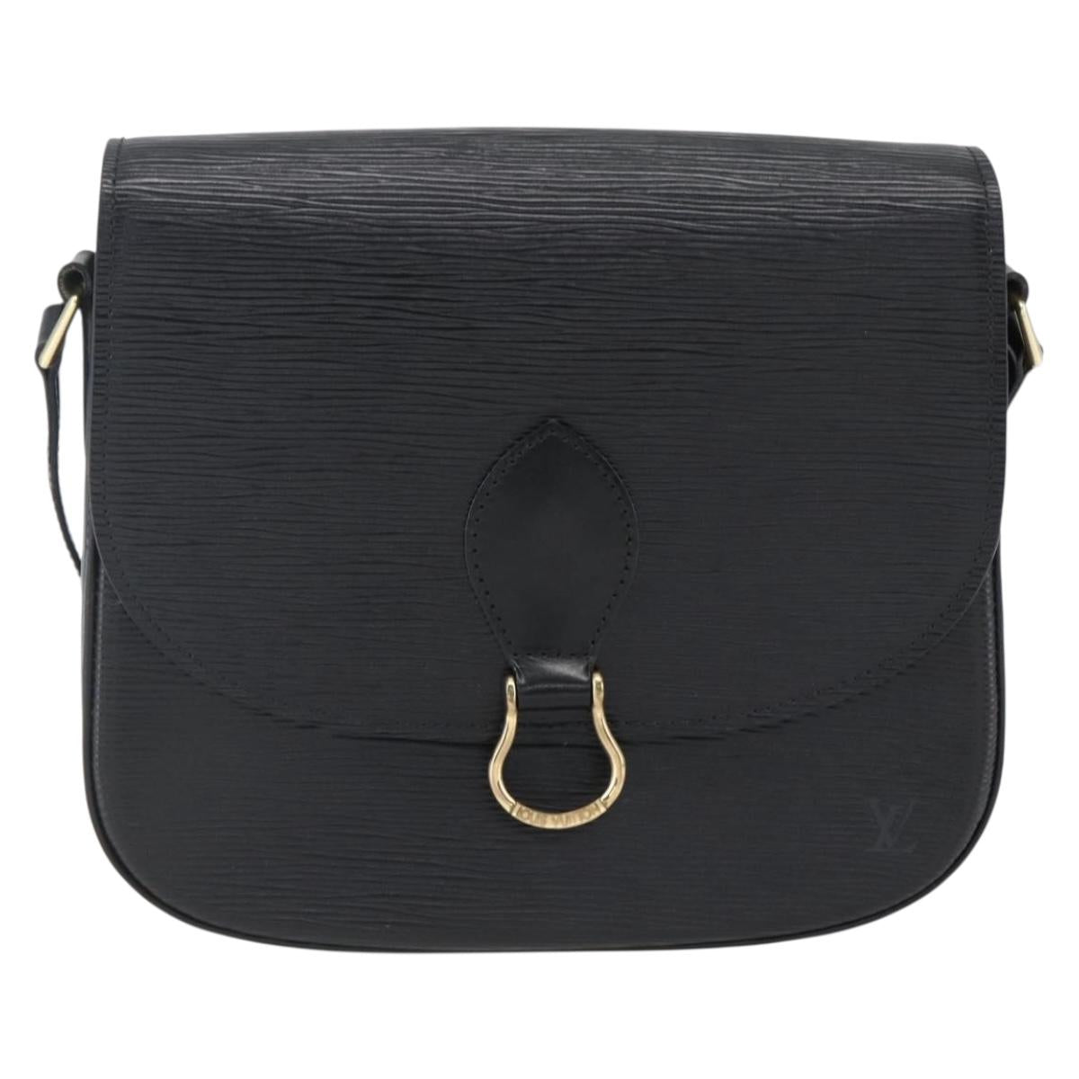 LOUIS VUITTON Epi Saint Cloud GM Shoulder Bag Black Noir M52192 LV Auth ep13380
