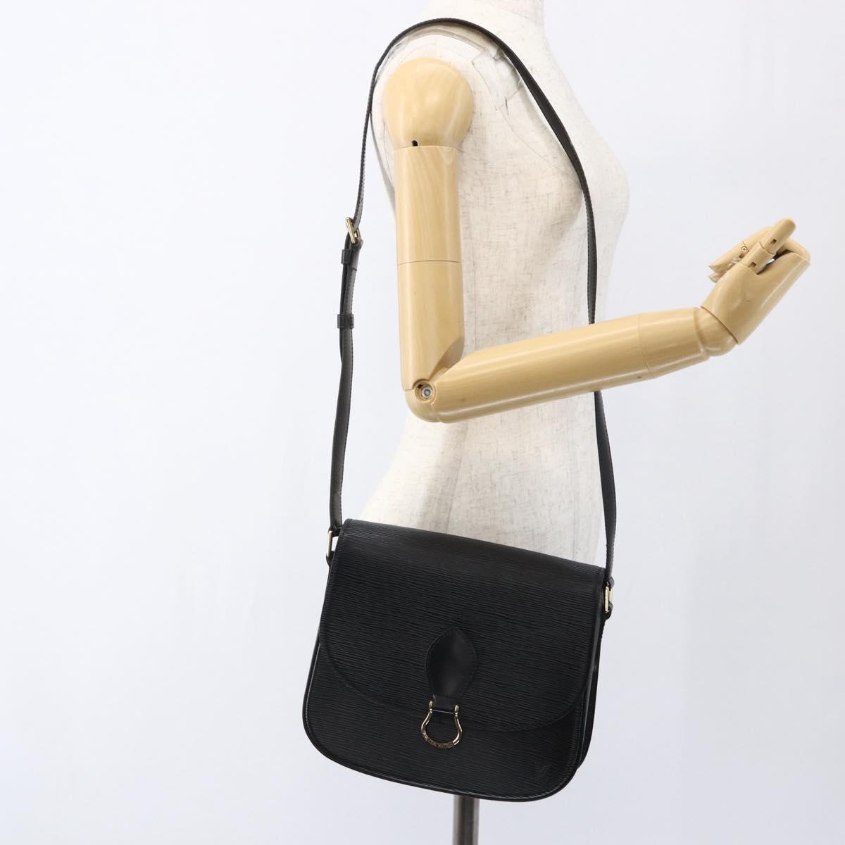 LOUIS VUITTON Epi Saint Cloud GM Shoulder Bag Black Noir M52192 LV Auth ep13380