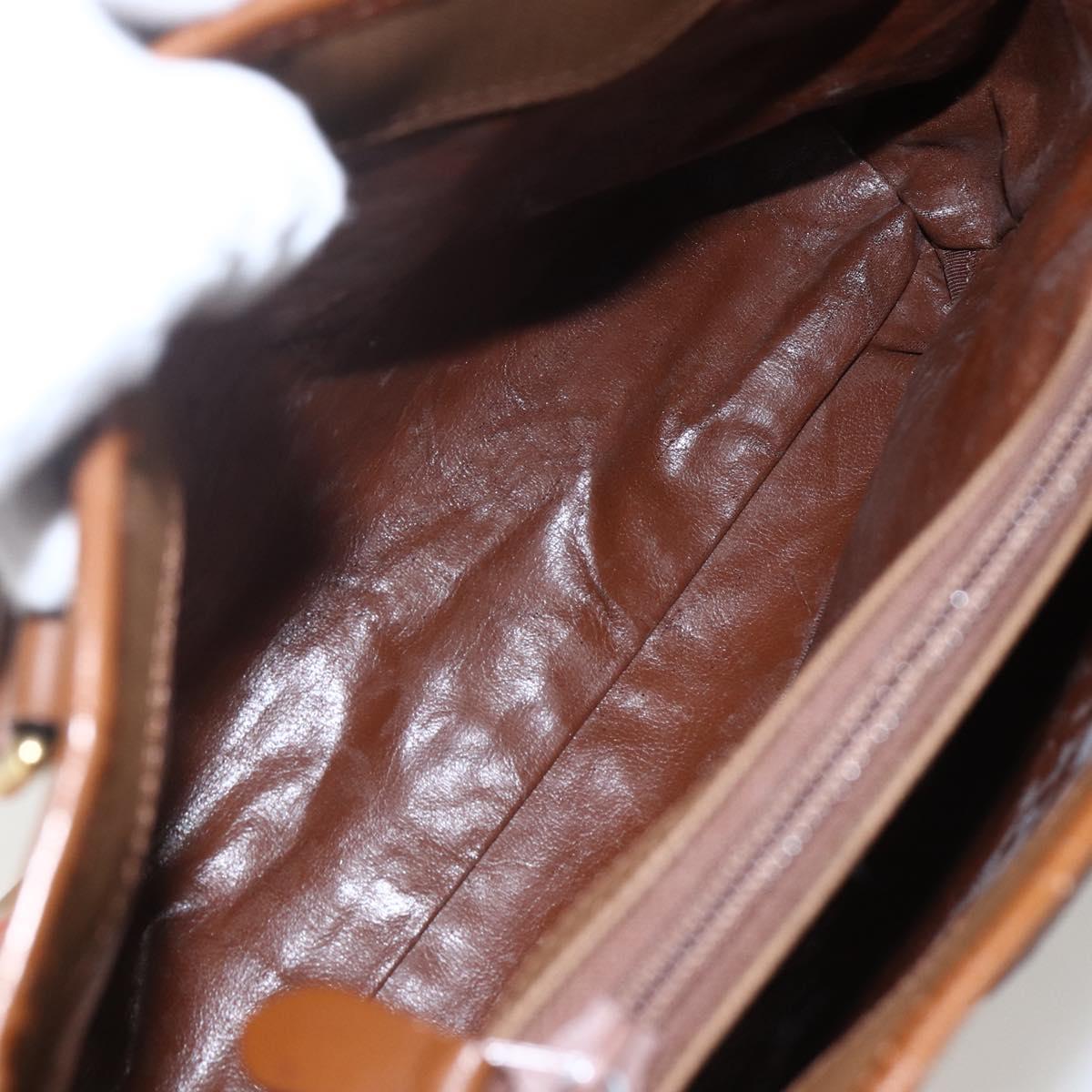 Burberrys Nova Check Hand Bag Canvas Beige Gold Auth ep13387