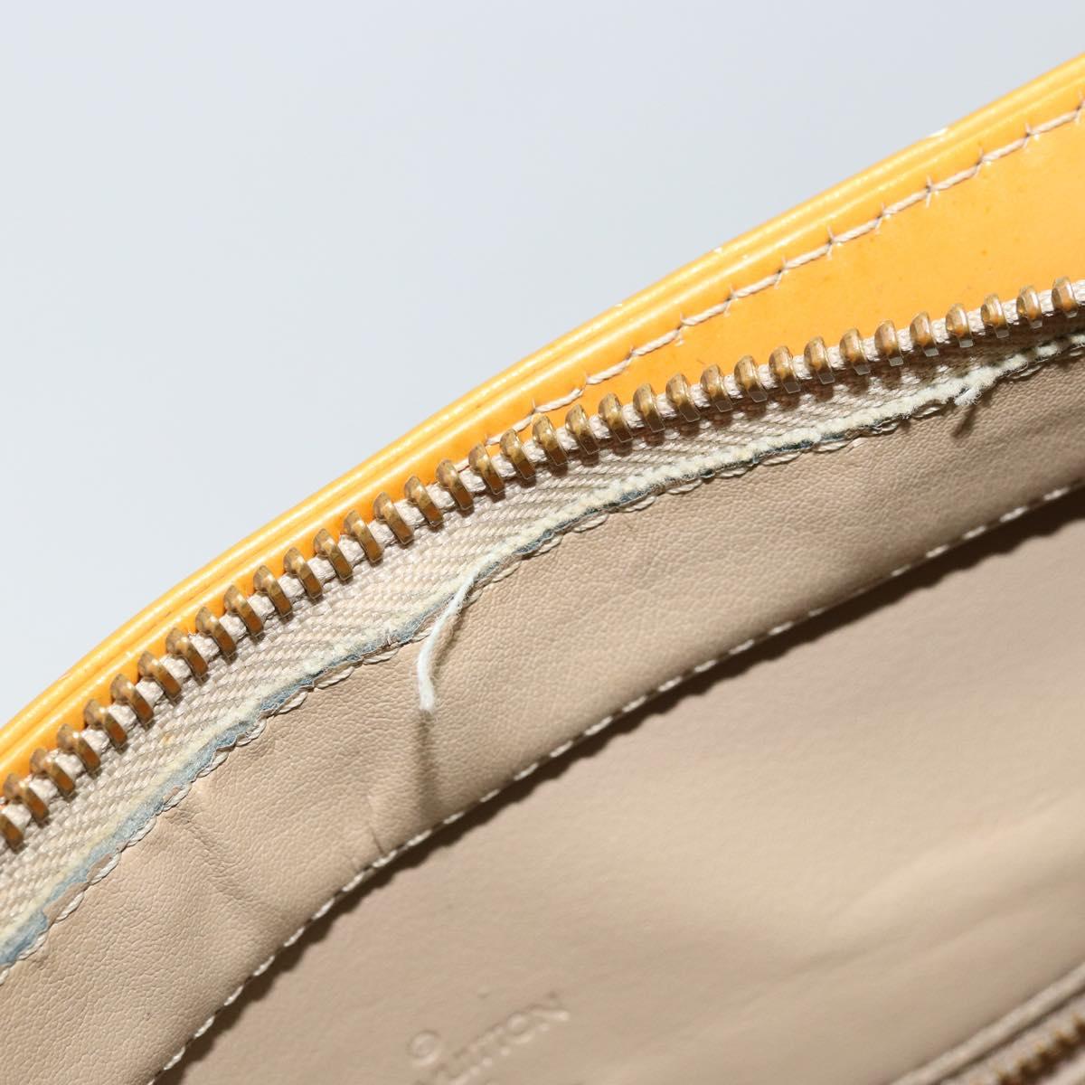 LOUIS VUITTON Monogram Vernis Houston Hand Bag Beige M91004 LV Auth ep13389