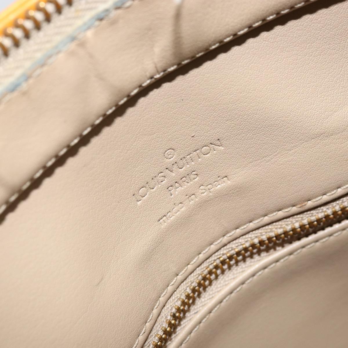 LOUIS VUITTON Monogram Vernis Houston Hand Bag Beige M91004 LV Auth ep13389