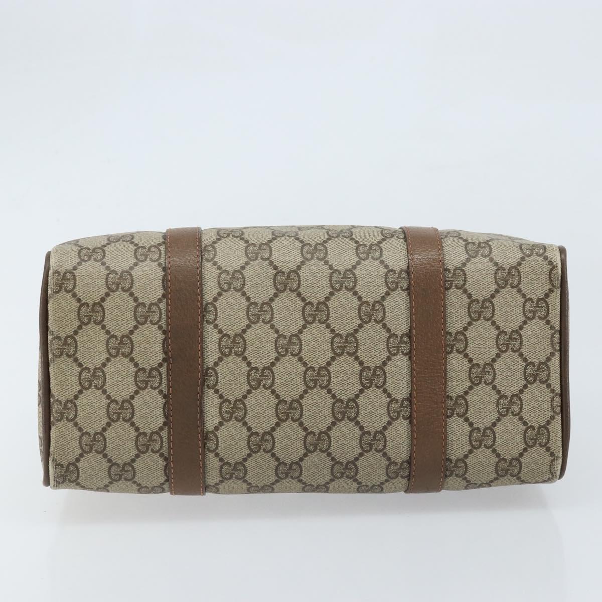 GUCCI GG Supreme Web Sherry Line Bag PVC Beige Gold 39 02 006 Auth ep13397
