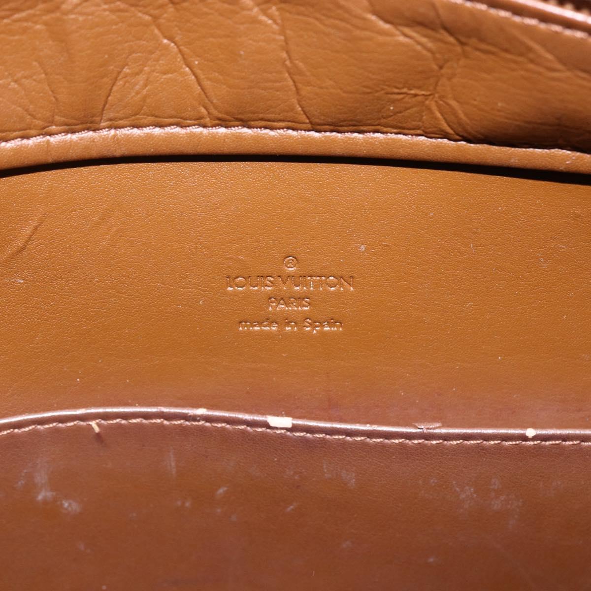 LOUIS VUITTON Monogram Vernis Columbus Tote Bag Bronze M91134 LV Auth ep13407