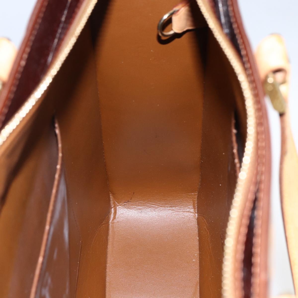 LOUIS VUITTON Monogram Vernis Columbus Tote Bag Bronze M91134 LV Auth ep13407