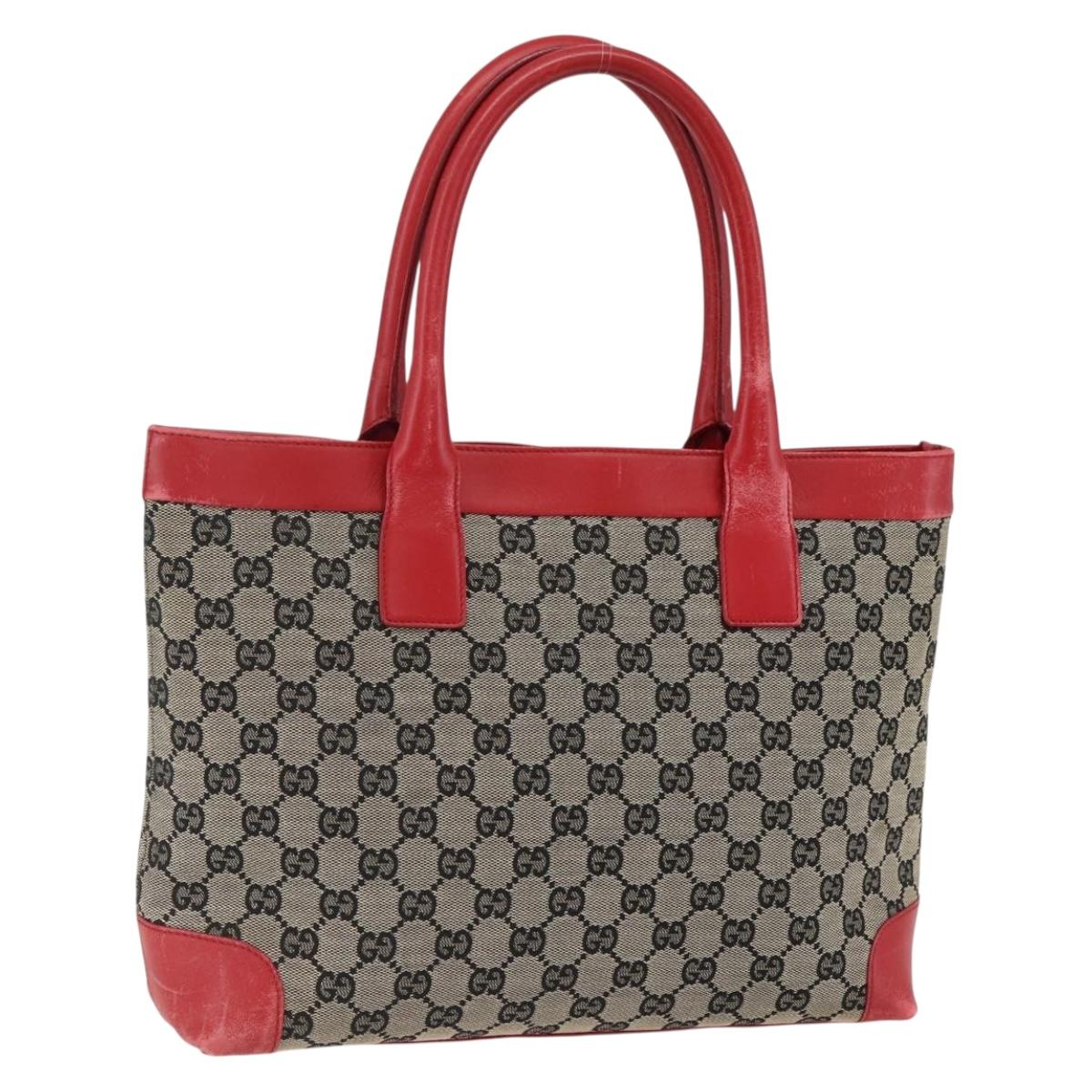GUCCI GG Canvas Tote Bag Navy 002 1119 Auth ep13408