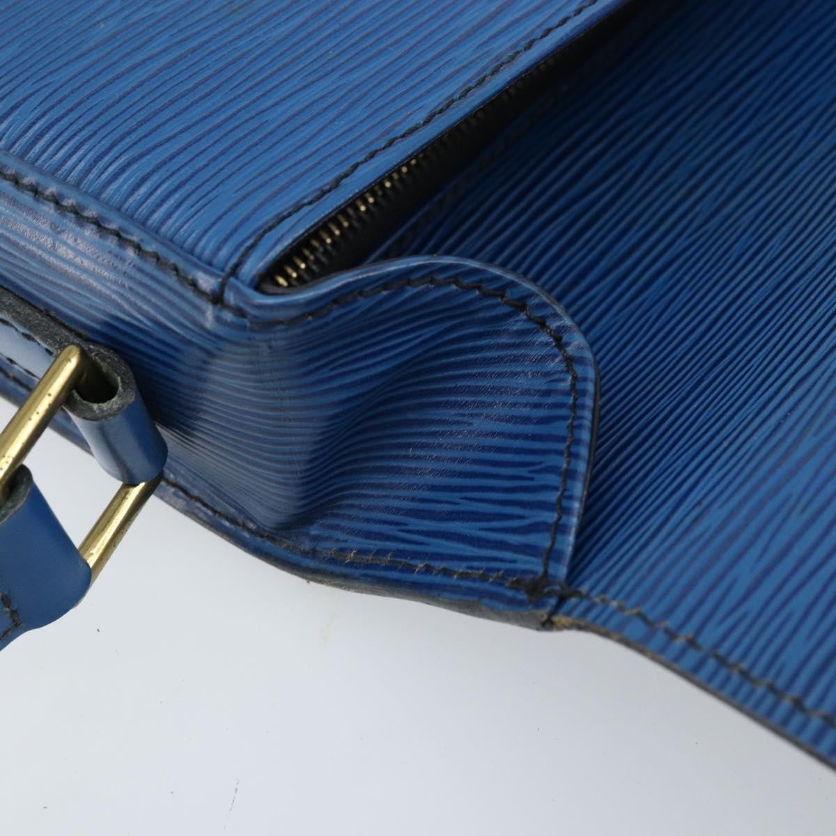 LOUIS VUITTON Epi Saint Cloud GM Shoulder Bag Toledo Blue M52195 LV Auth ep13420