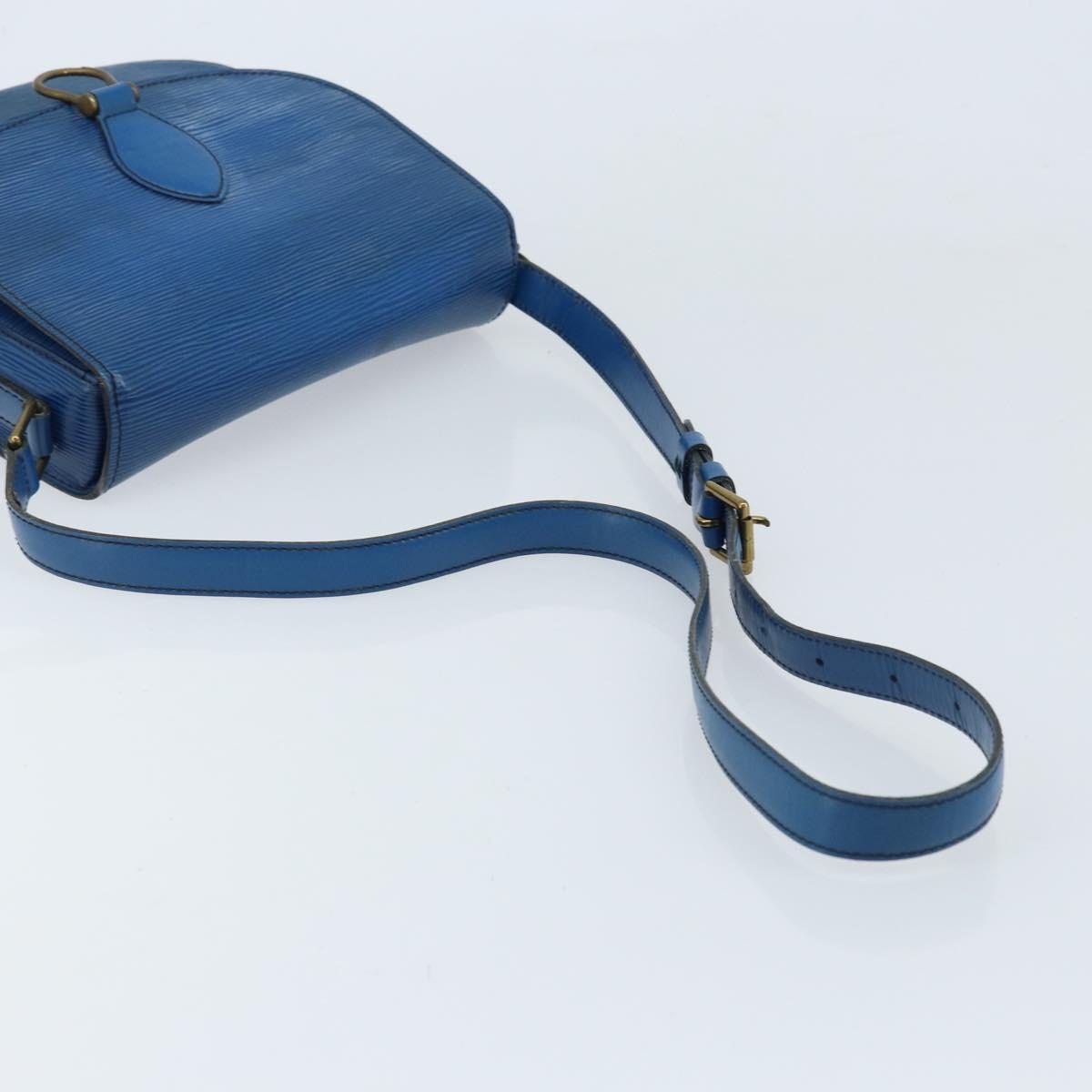 LOUIS VUITTON Epi Saint Cloud GM Shoulder Bag Toledo Blue M52195 LV Auth ep13420