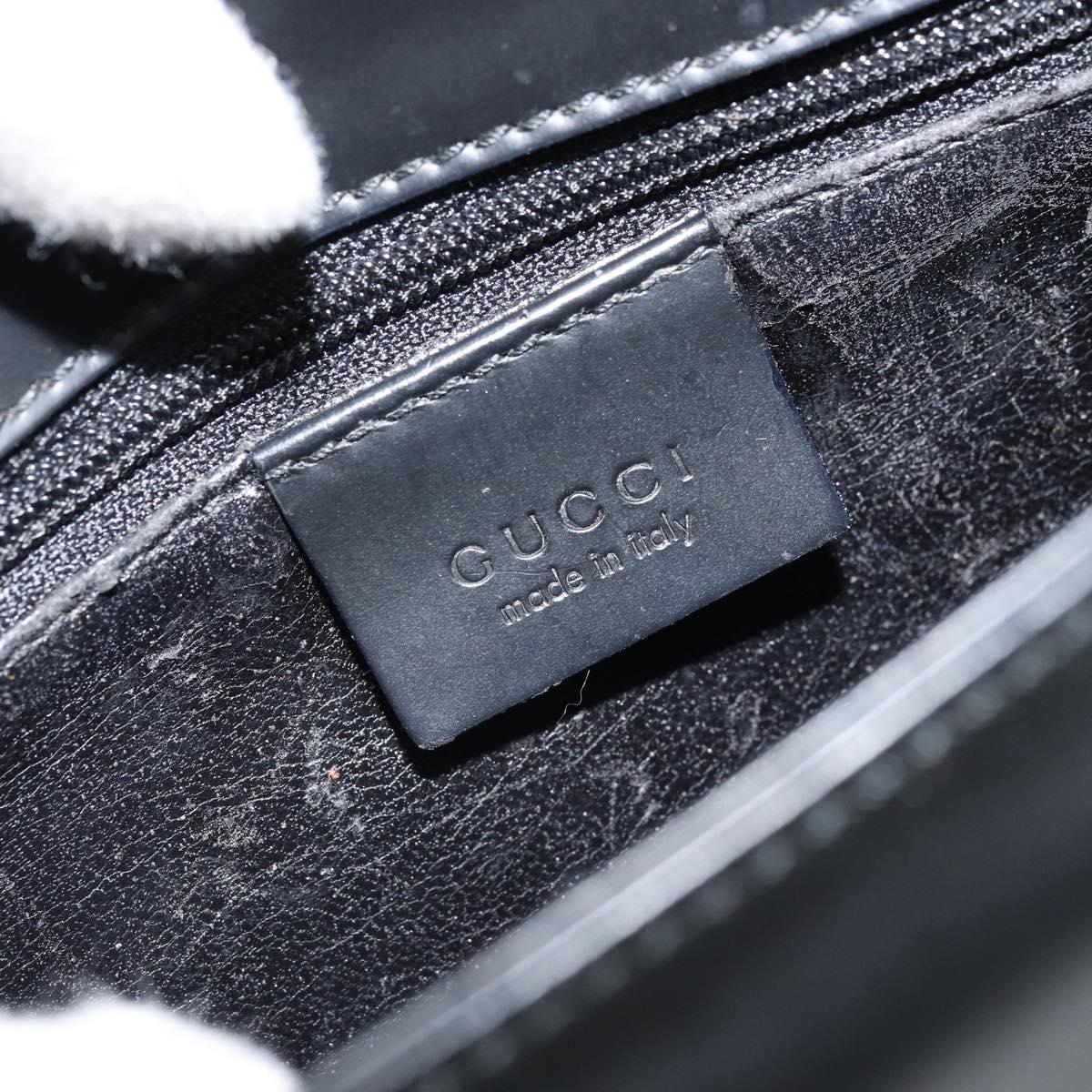 GUCCI Shoulder Bag Leather Black 001 3063 Auth ep13432