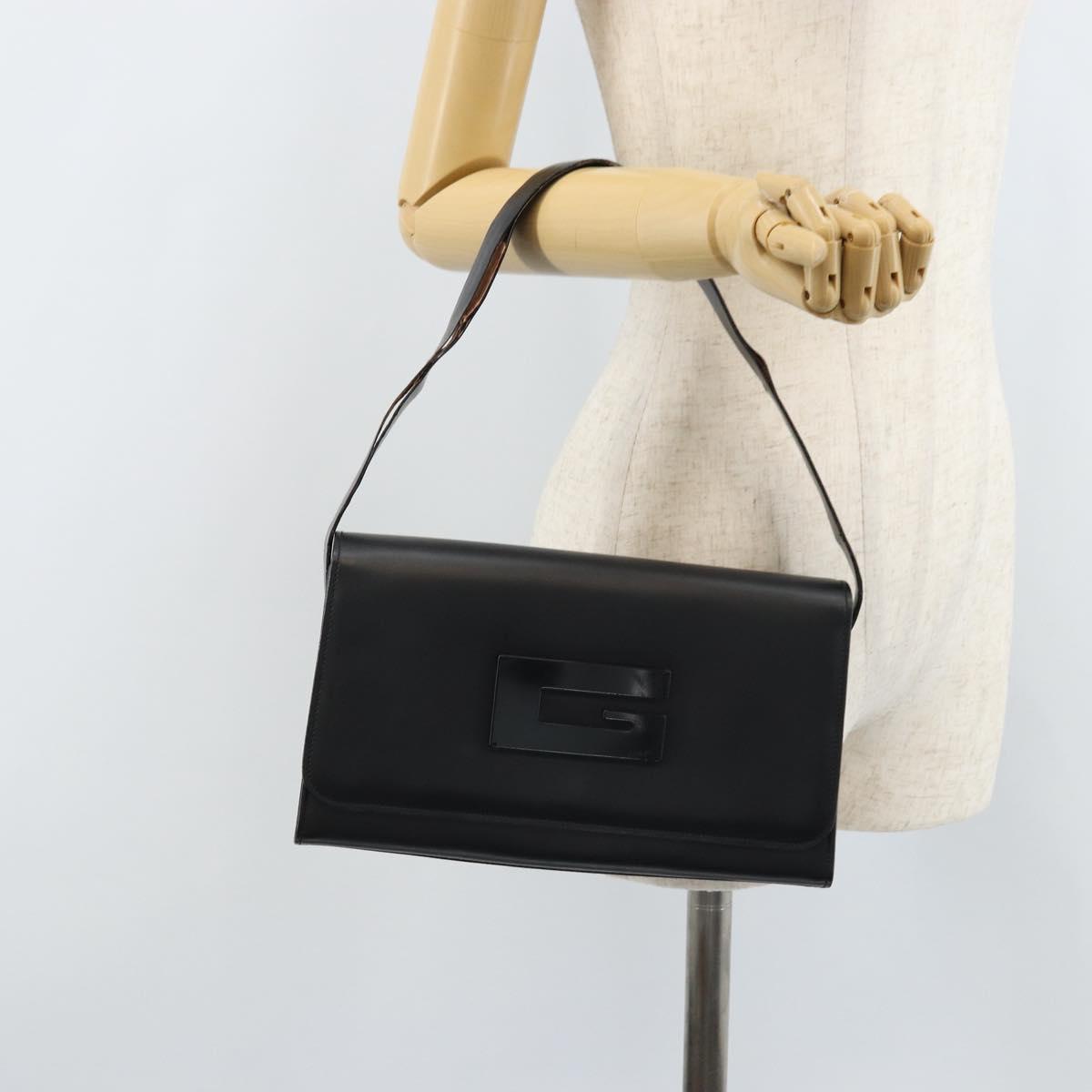 GUCCI Shoulder Bag Leather Black 001 3063 Auth ep13432