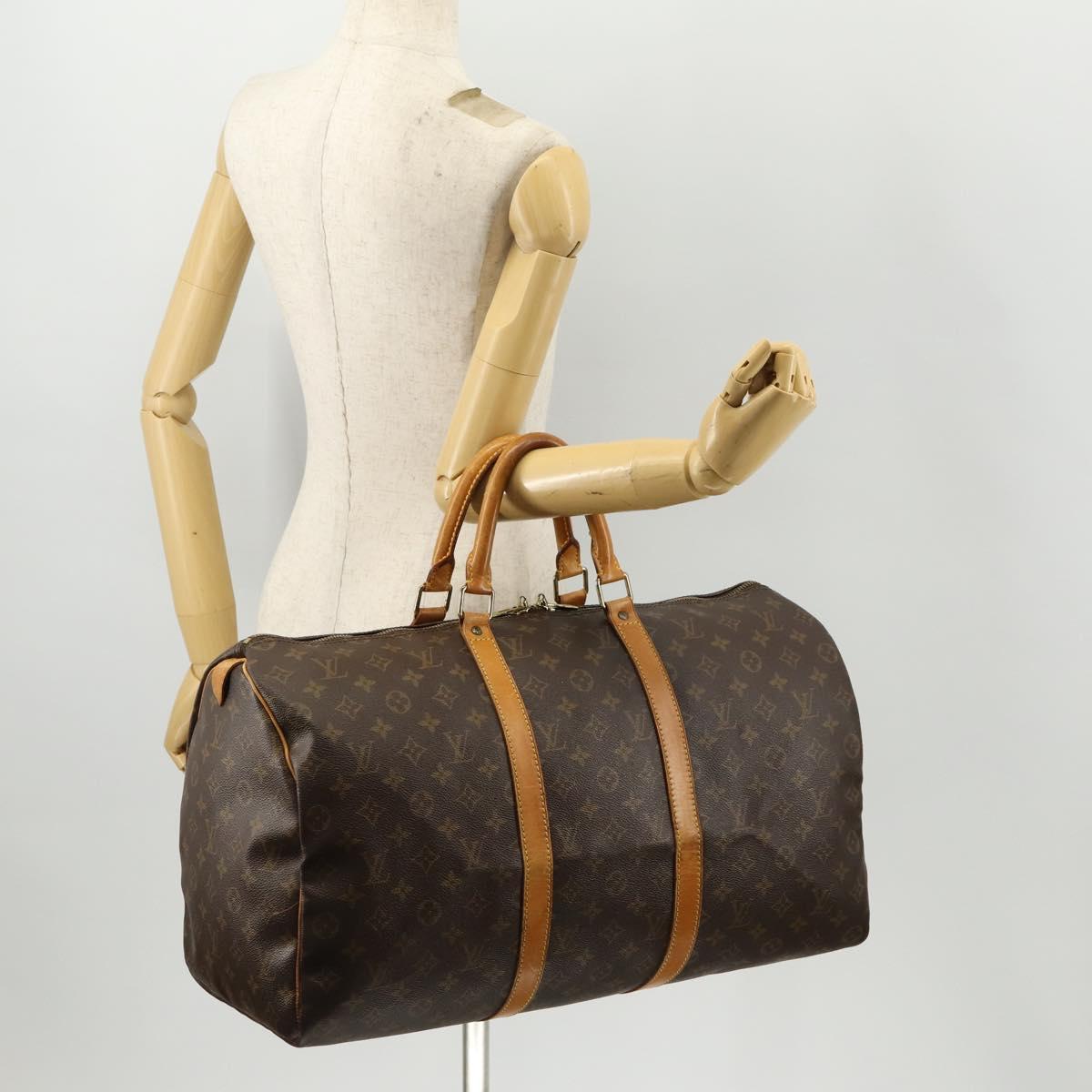 LOUIS VUITTON Monogram Keepall 50 Boston Bag M41426 LV Auth ep13441