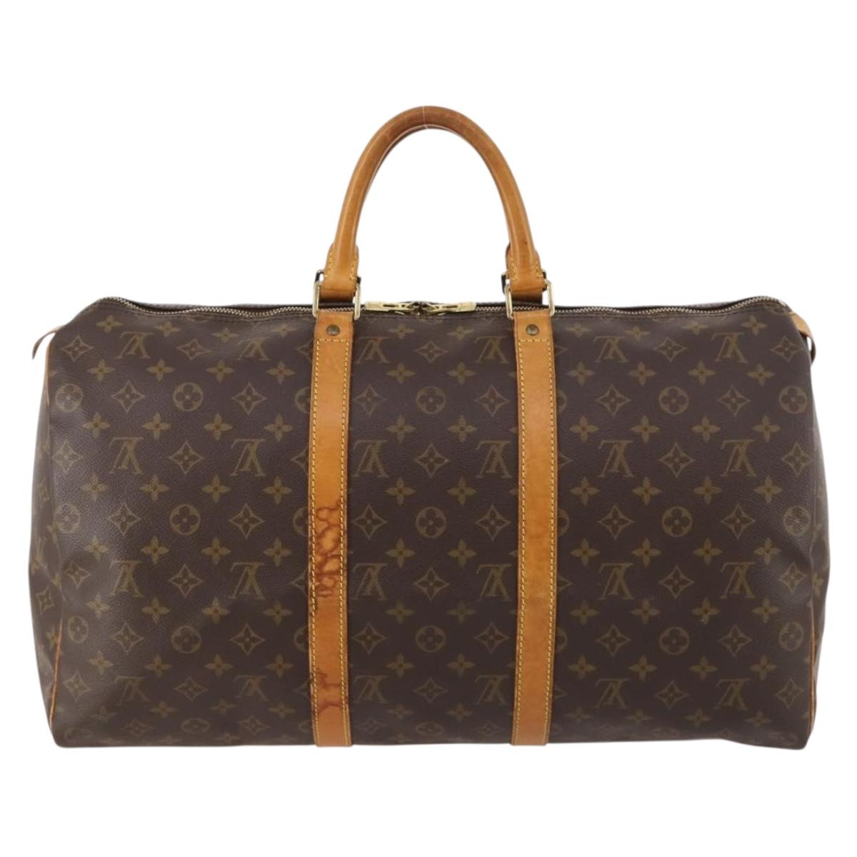 LOUIS VUITTON Monogram Keepall 50 Boston Bag M41426 LV Auth ep13441