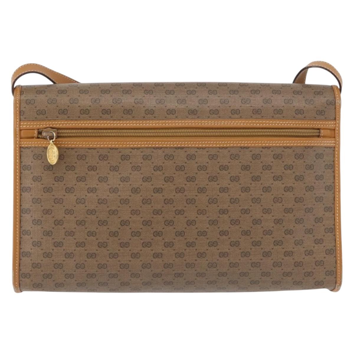 GUCCI Micro GG Supreme Shoulder Bag PVC Beige Gold 004 58 0264 Auth ep13447