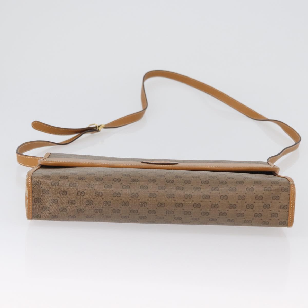 GUCCI Micro GG Supreme Shoulder Bag PVC Beige Gold 004 58 0264 Auth ep13447