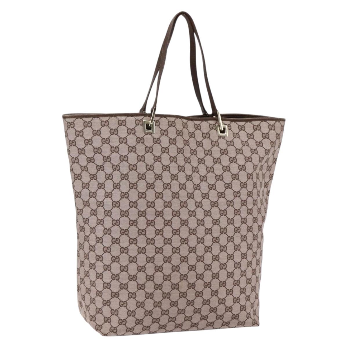 GUCCI GG Canvas Tote Bag Pink Gold 002 1097 Auth ep13463