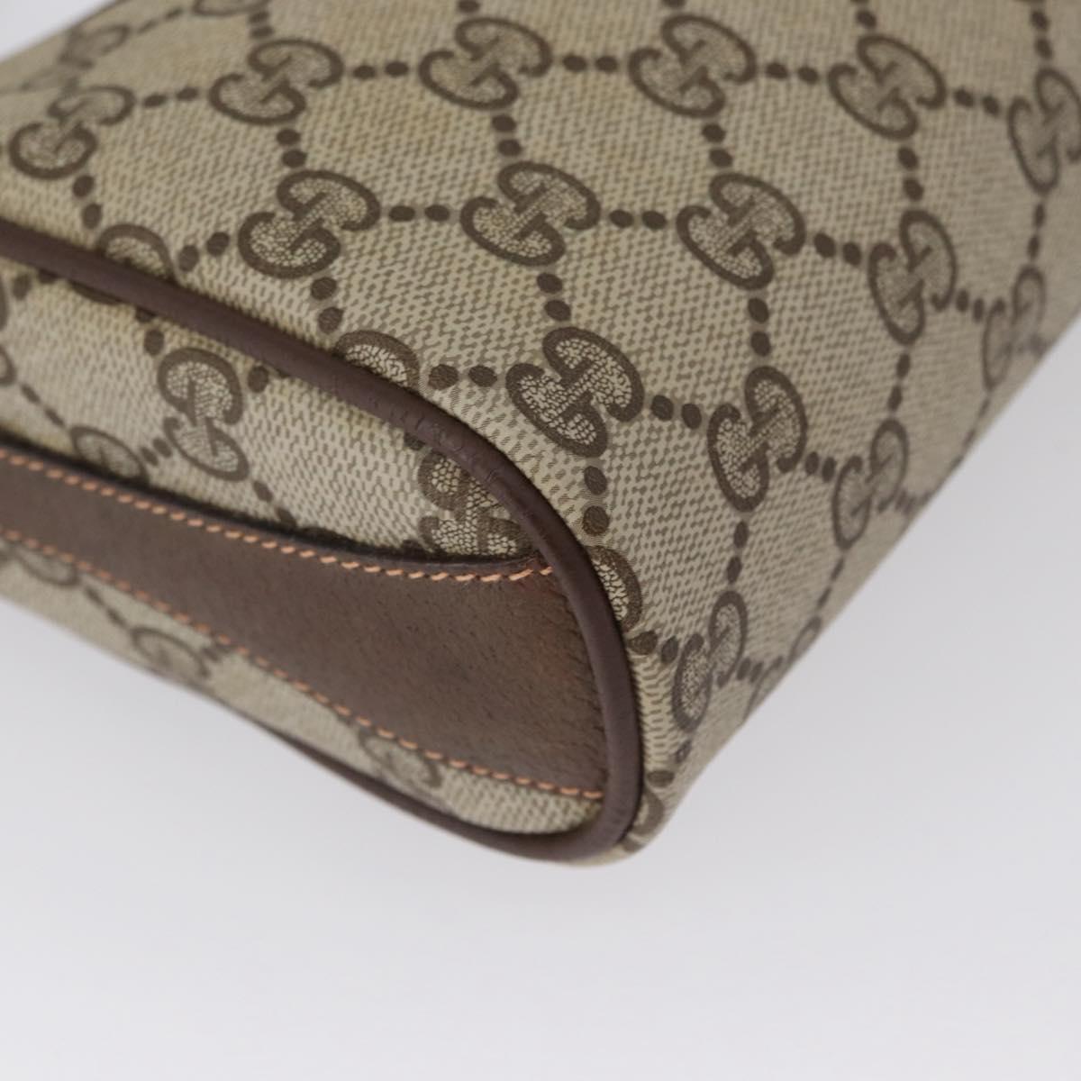 GUCCI GG Supreme Web Sherry Line Bag PVC Beige Gold 89 02 018 Auth ep13467