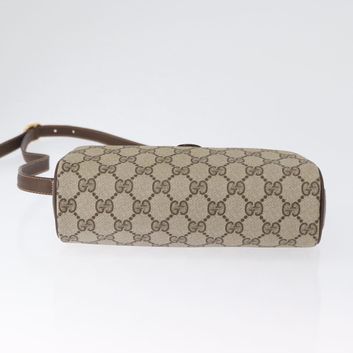 GUCCI GG Supreme Web Sherry Line Bag PVC Beige Gold 89 02 018 Auth ep13467