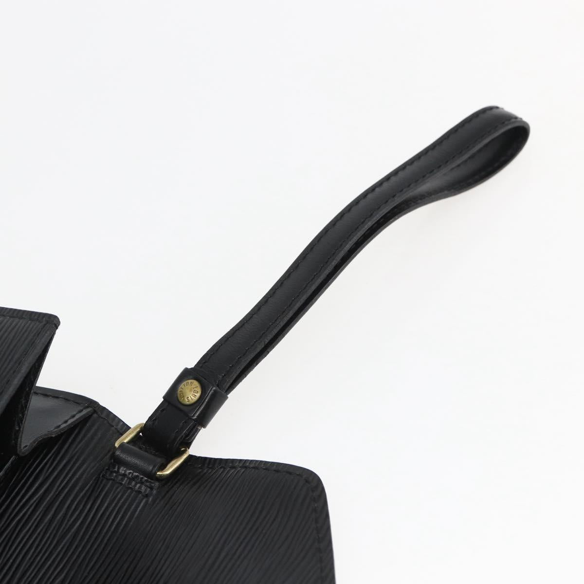 LOUIS VUITTON Epi Serie Dragonne Clutch Bag Black Noir M52612 LV Auth ep13469