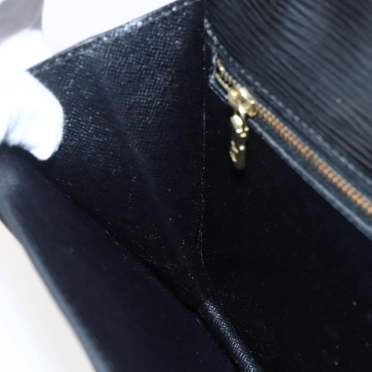 LOUIS VUITTON Epi Serie Dragonne Clutch Bag Black Noir M52612 LV Auth ep13469