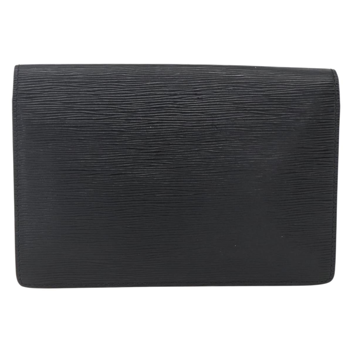 LOUIS VUITTON Epi Serie Dragonne Clutch Bag Black Noir M52612 LV Auth ep13469