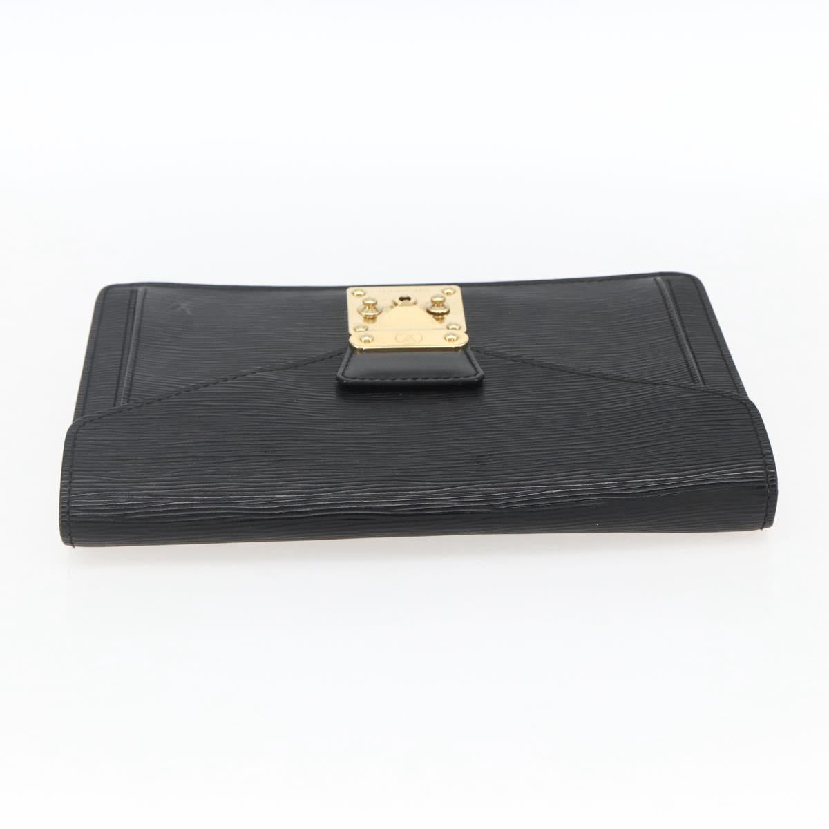LOUIS VUITTON Epi Serie Dragonne Clutch Bag Black Noir M52612 LV Auth ep13469